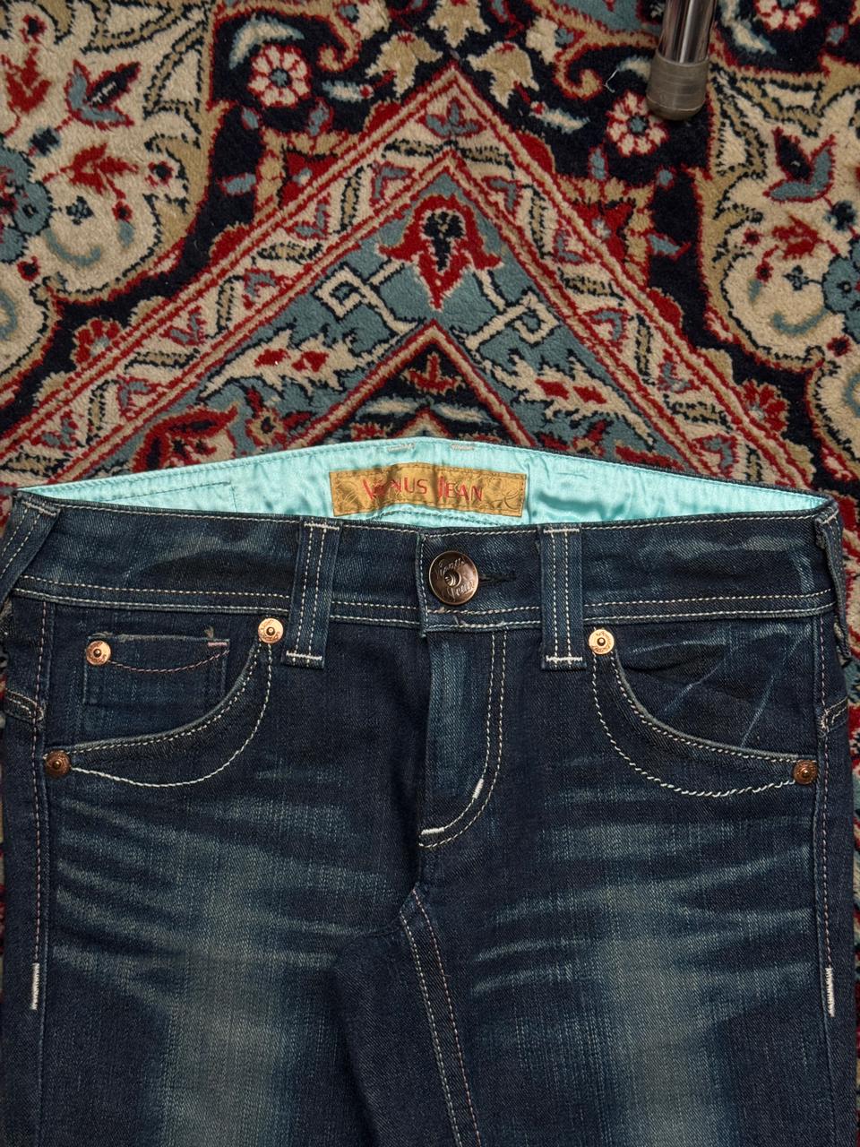 Venus Jean Dark Wash Bootcut Embroidered Jeans - 30