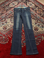 Venus Jean Dark Wash Bootcut Embroidered Jeans - 30