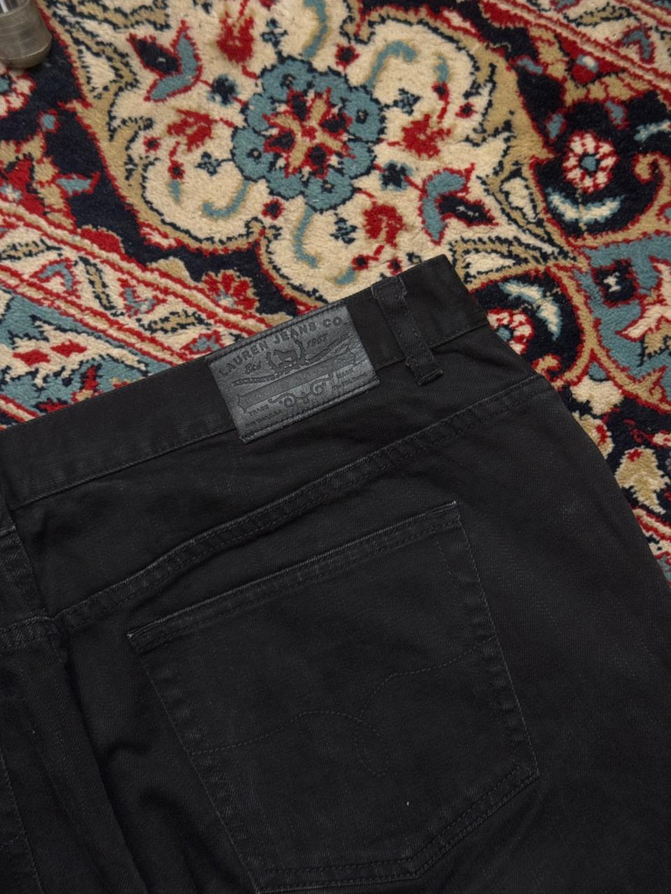 Lauren Jeans Co Ralph Lauren Black Straight FIT JEANS - 38