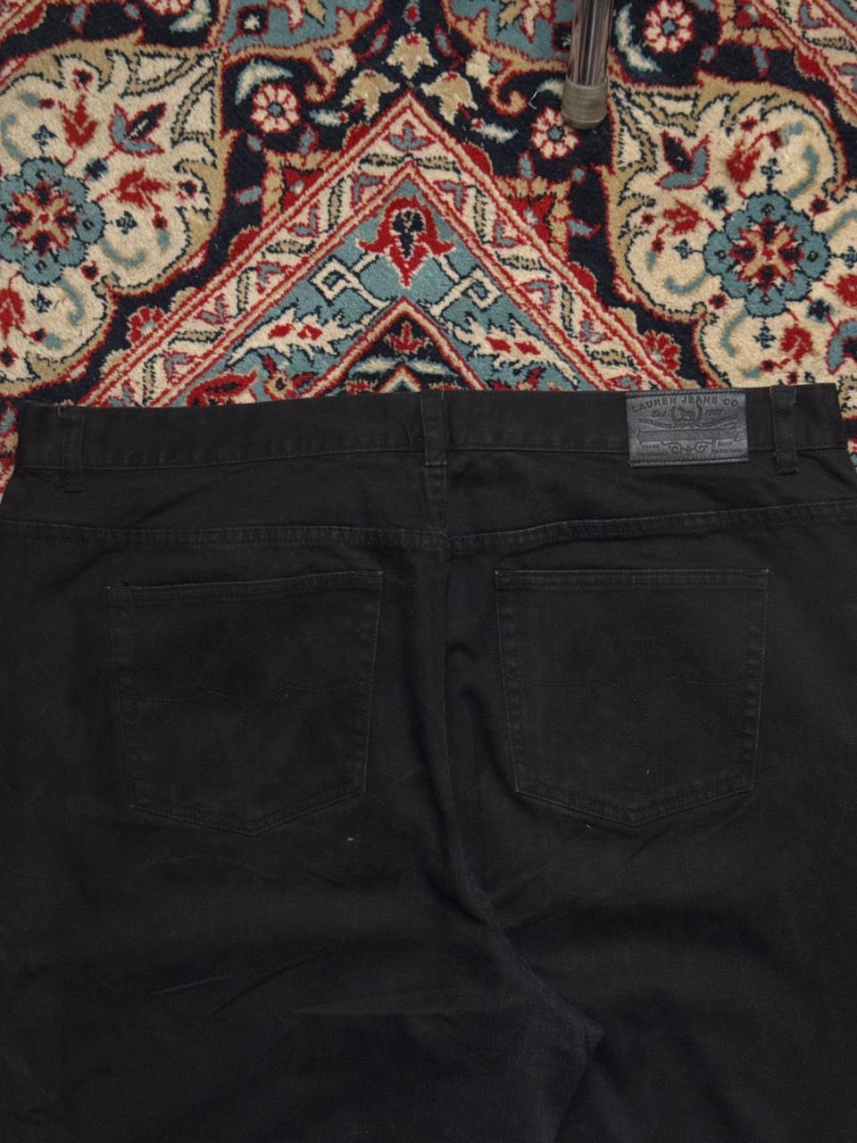 Lauren Jeans Co Ralph Lauren Black Straight FIT JEANS - 38