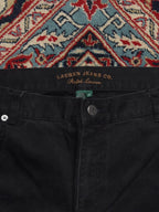 Lauren Jeans Co Ralph Lauren Black Straight FIT JEANS - 38