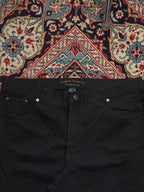 Lauren Jeans Co Ralph Lauren Black Straight FIT JEANS - 38