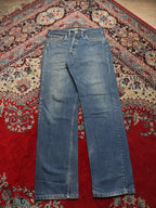 Levi's 501 Straight Fit Medium Washed Blue Jeans - 34