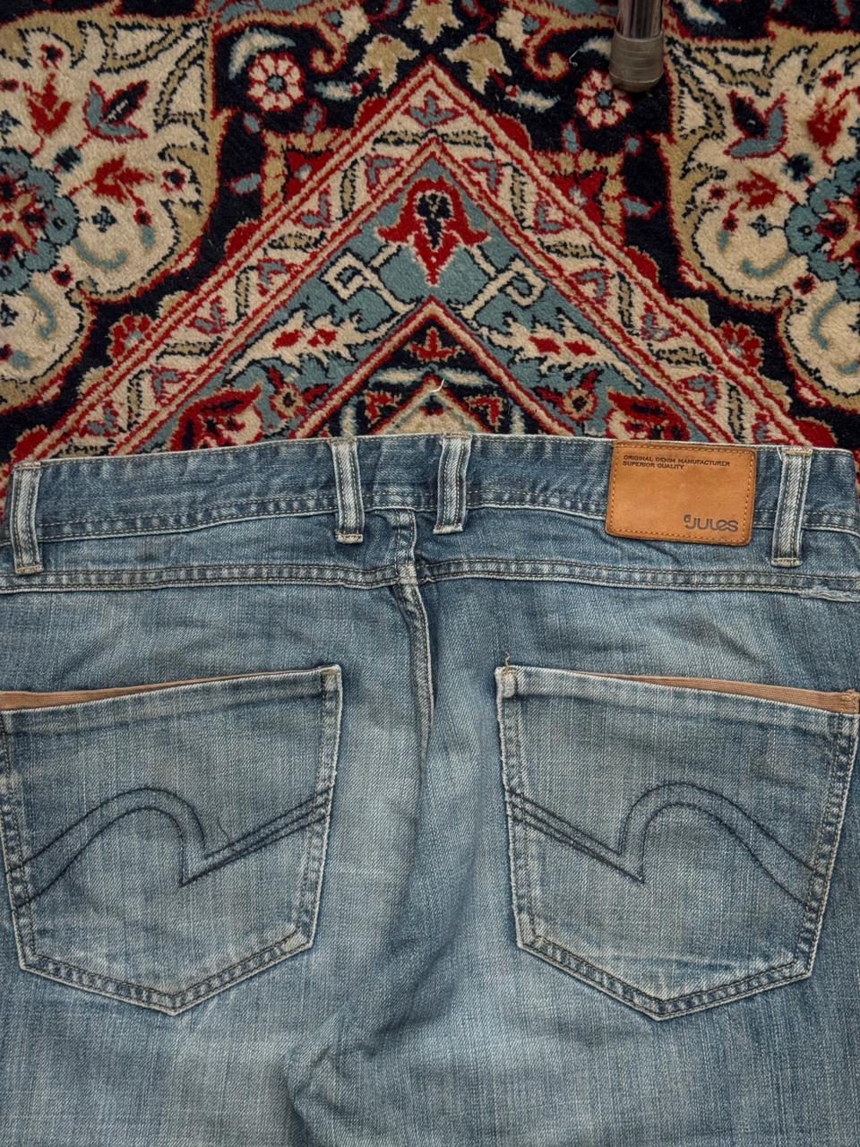JULES Straight Fit Blue Faded WashED Jeans - 34