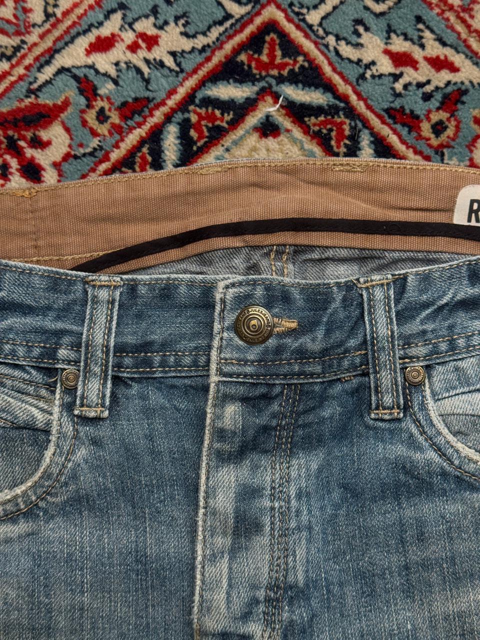 JULES Straight Fit Blue Faded WashED Jeans - 34