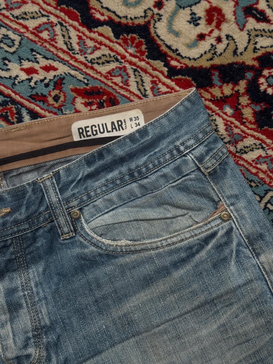 JULES Straight Fit Blue Faded WashED Jeans - 34