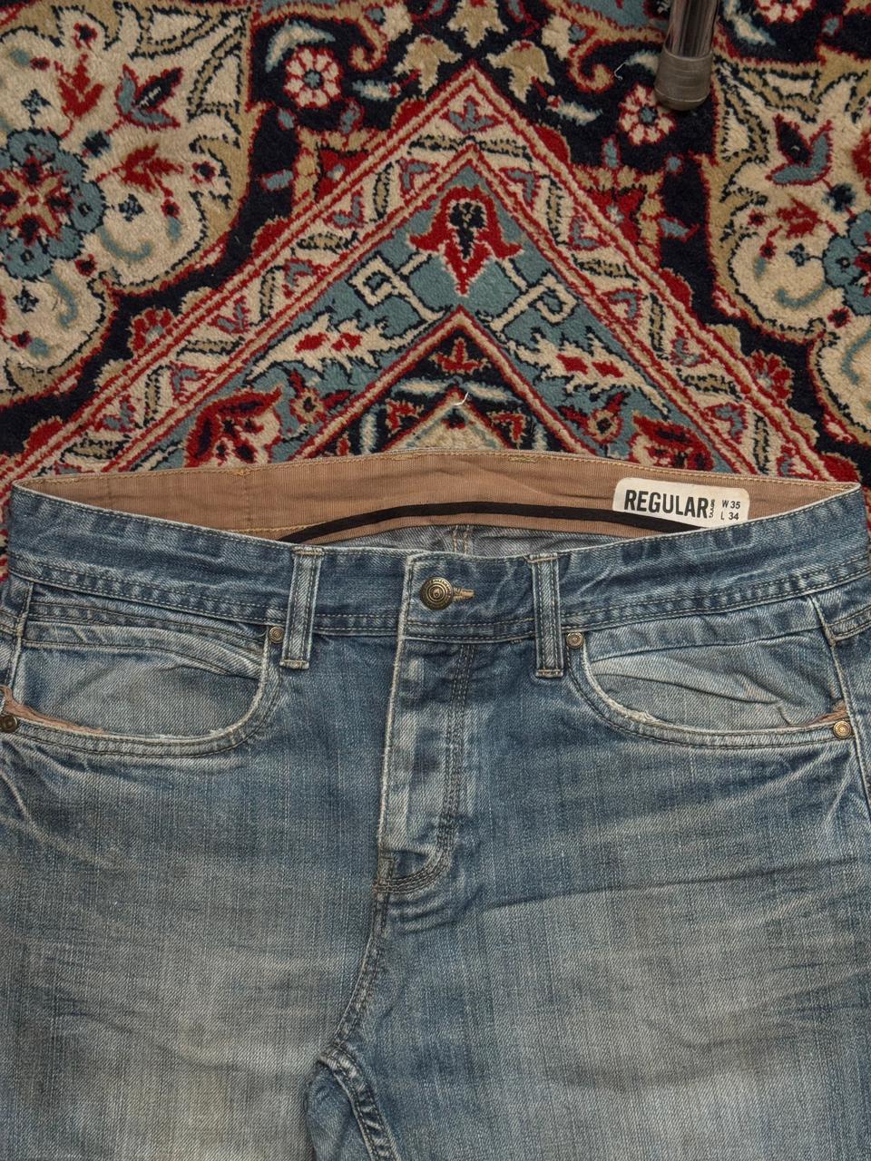 JULES Straight Fit Blue Faded WashED Jeans - 34