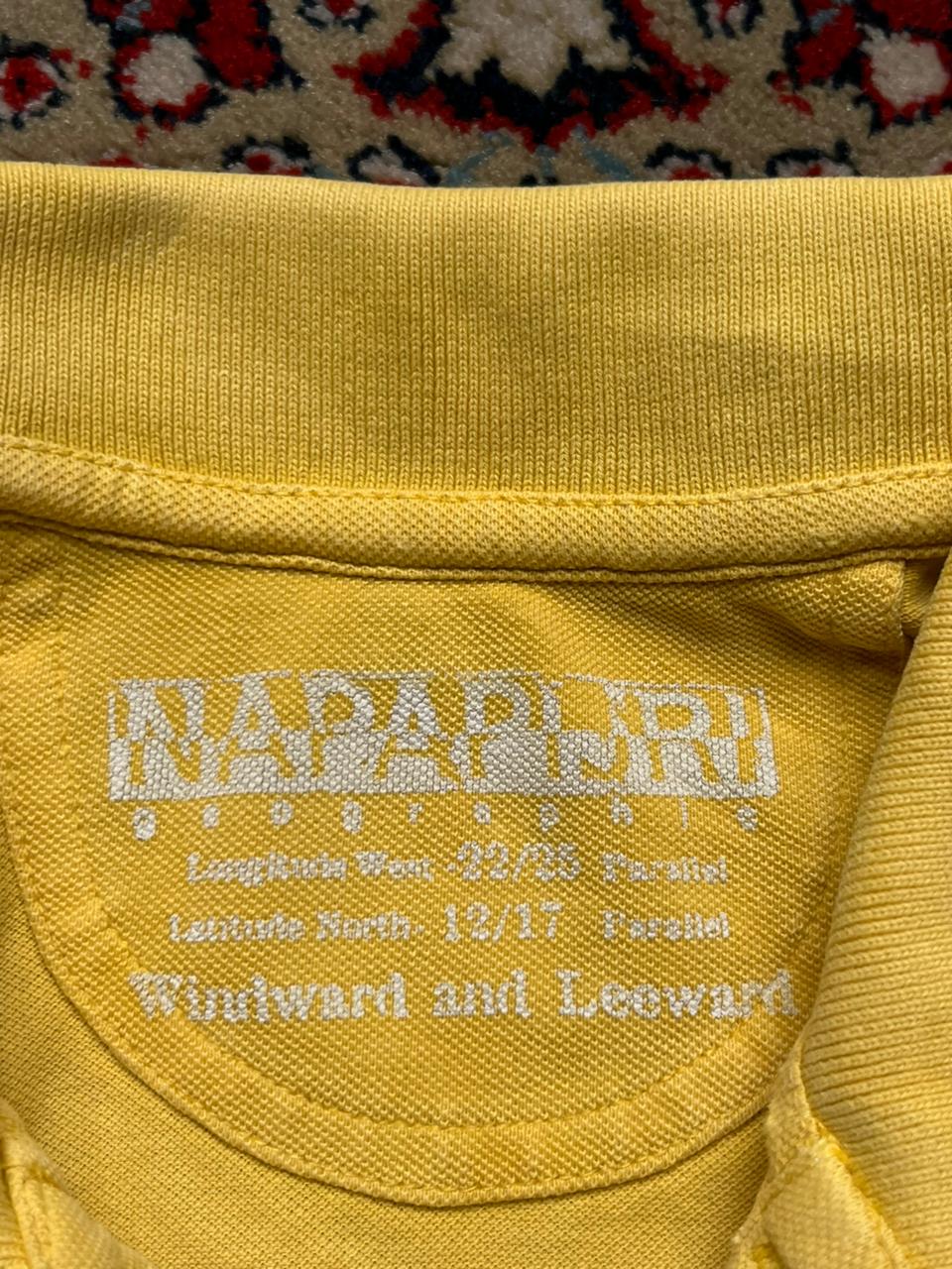 Napapijri Geographic Yellow Graphic Polo Tee - L