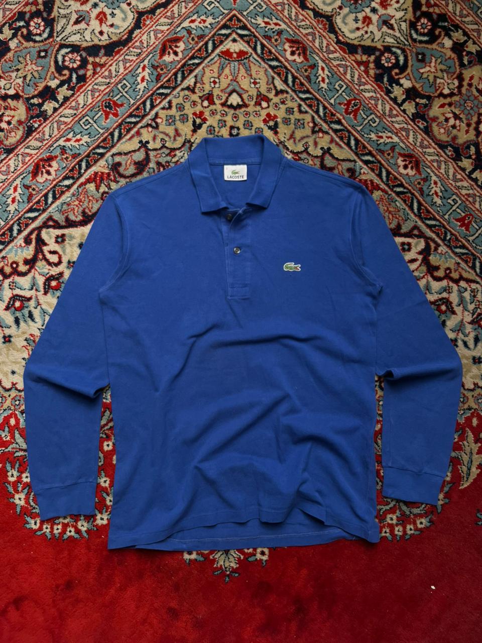 Lacoste Royal Blue Classic Fit Crocodile Logo Polo Tee - M