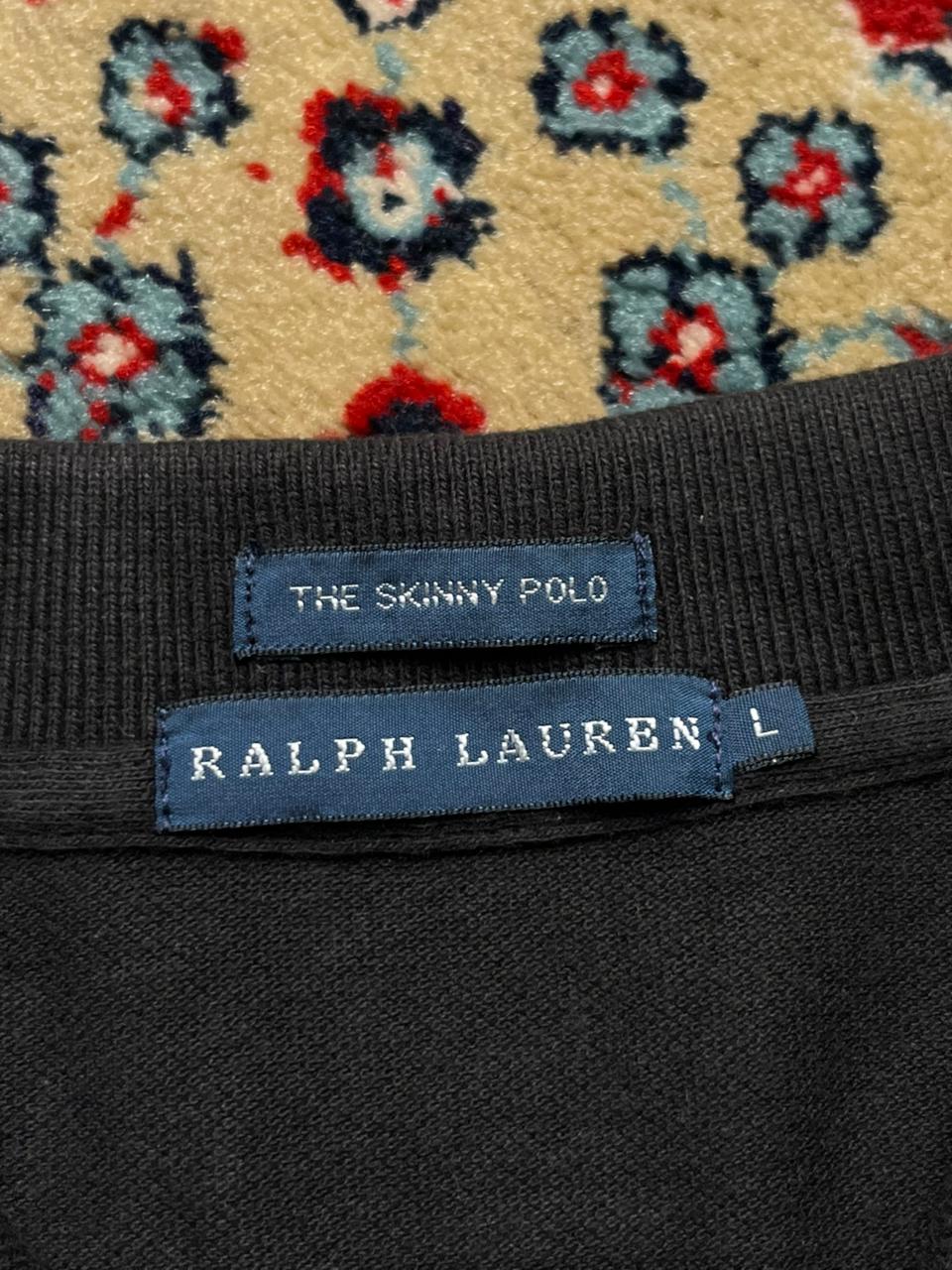 Ralph Lauren Black Purple Logo Polo Women Tee - L