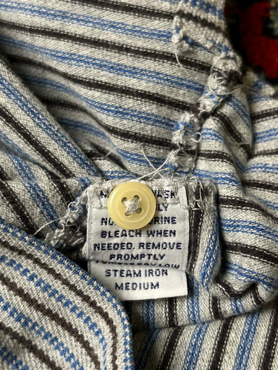 Polo Ralph Lauren Grey Striped Polo Tee - M