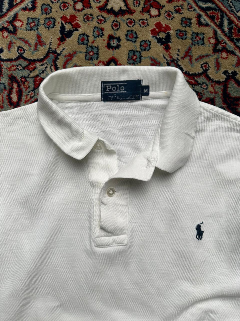 Vintage Polo Ralph Lauren White Classic Fit POLO TEE - M