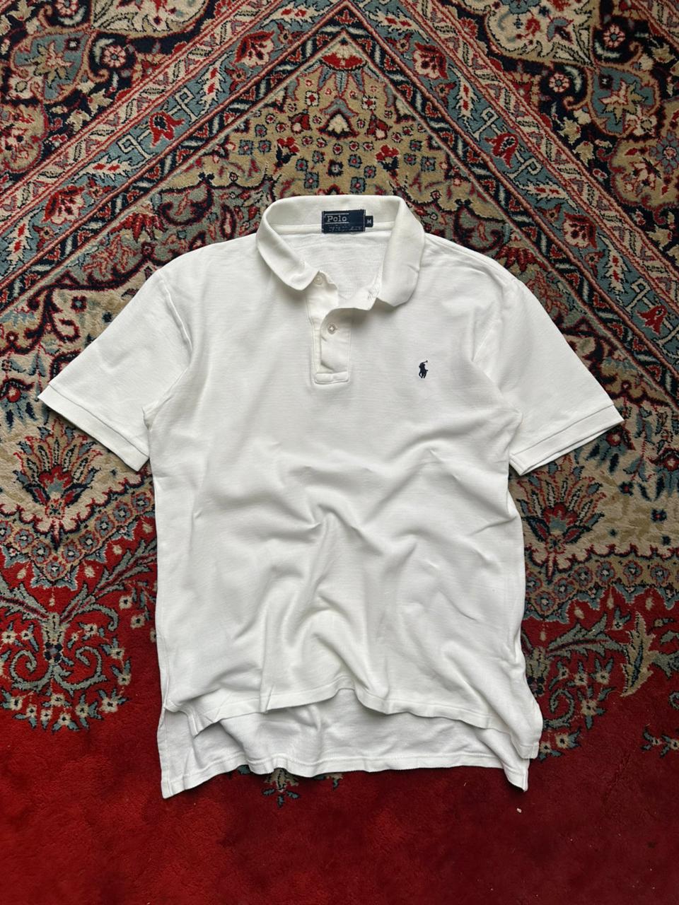 Vintage Polo Ralph Lauren White Classic Fit POLO TEE - M