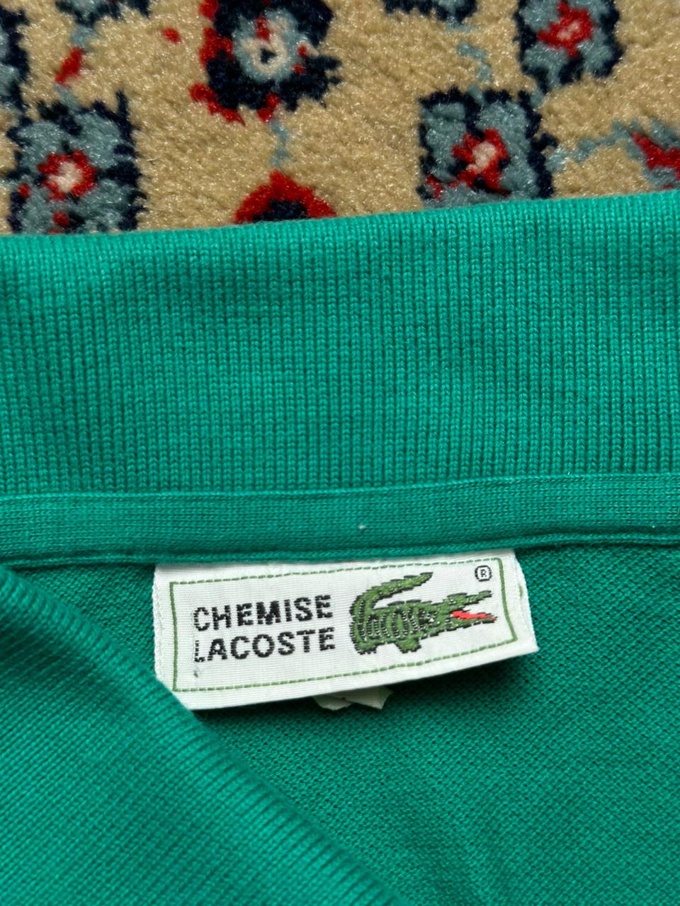 Vintage Chemise Lacoste Emerald Green Polo Tee - M
