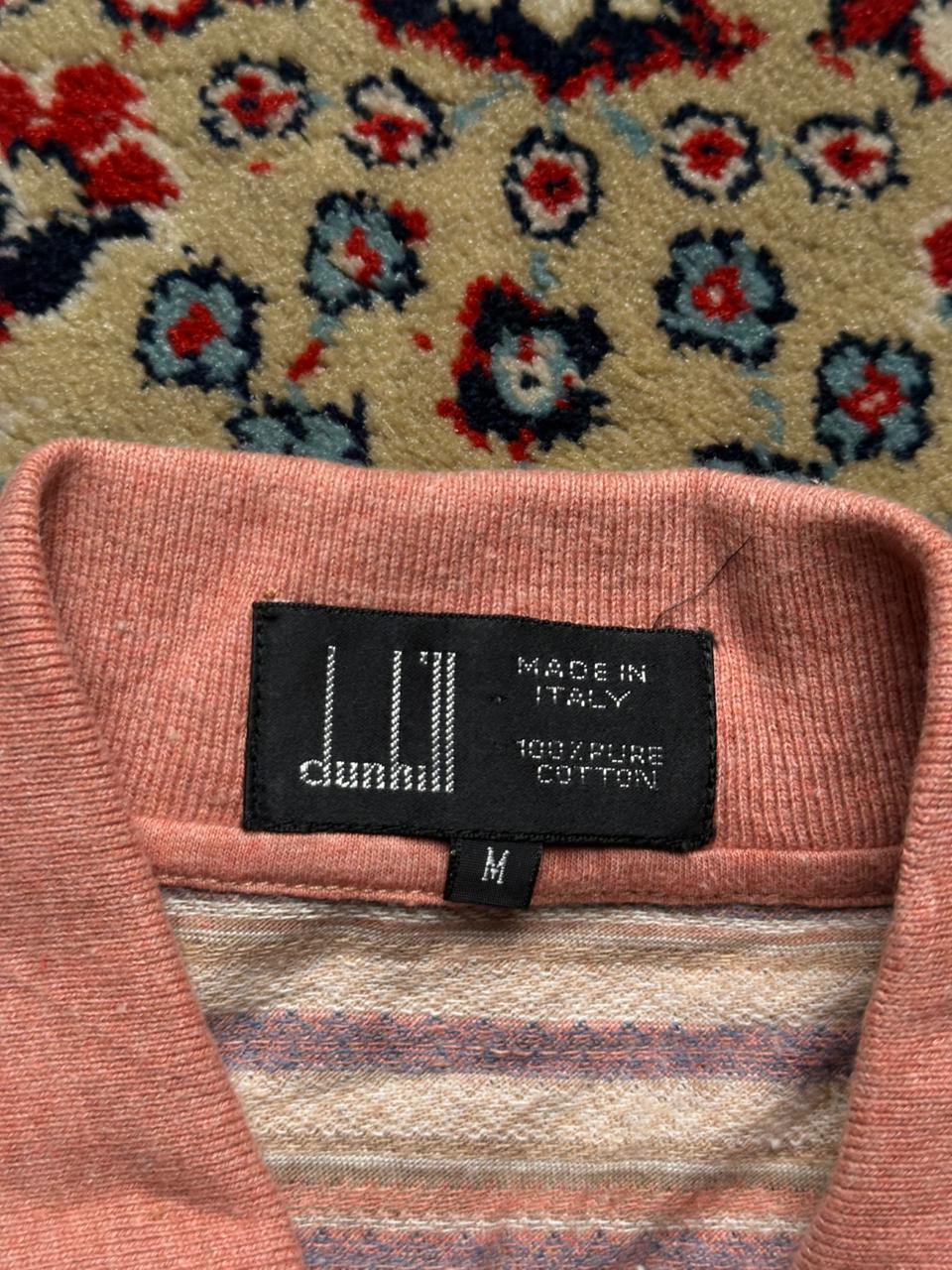 DUNHILL London Horizontal Striped Luxury POLO TEE - M