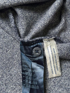 TOMMY HILFIGER Grey Heather Tipped Collar POLO TEE - L