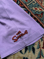 Vintage The Simpsons Family Lavender Purple Graphic Cropped Boxy TEE - XL