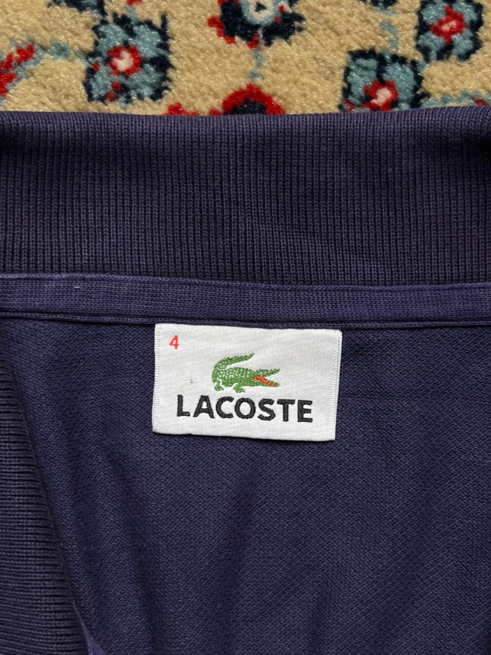 Lacoste Classic Fit Navy Blue POLO TEE - L
