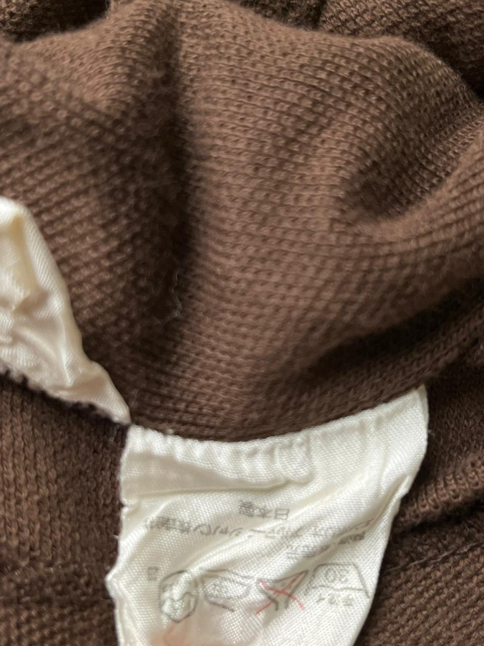 VINTAGE Emporio Armani The Classics Brown Embroidered Eagle Logo POLO TEE - L