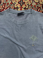 Blackwater Bay Maui Hawaii Palm Tree Graphic Faded Blue Tee - XL