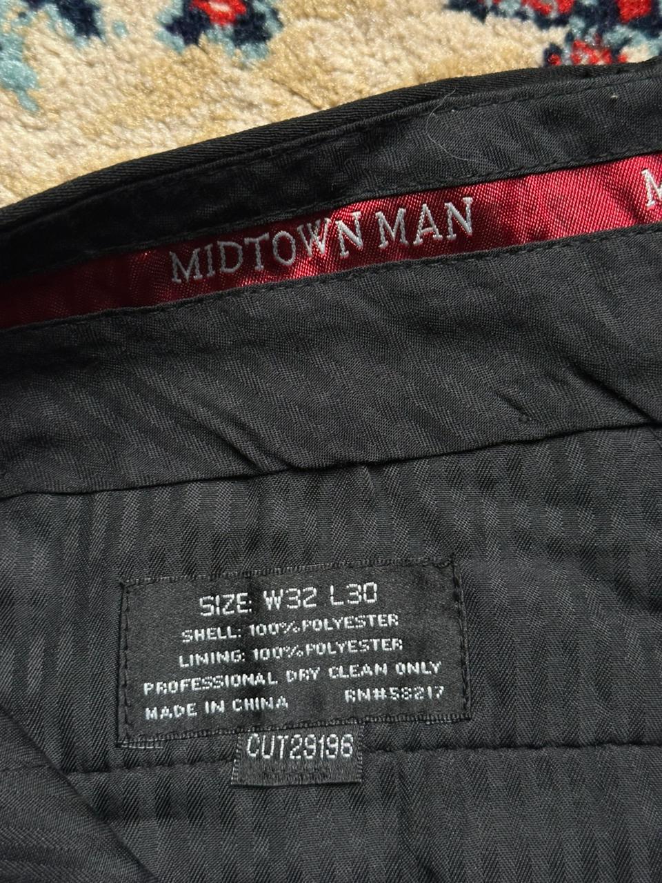 Midtown Man Suit Separate Black Dress Pants - 30