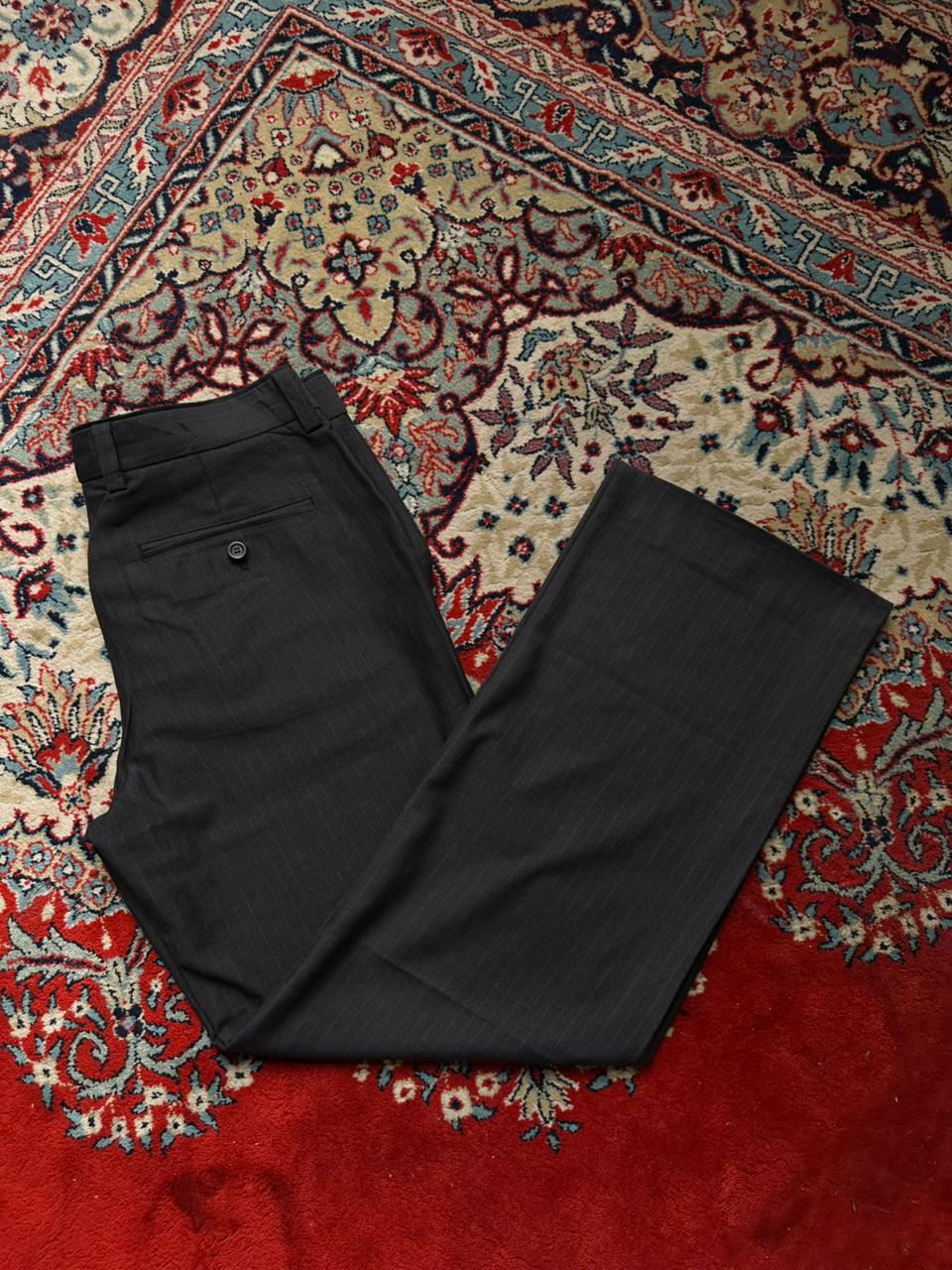 Kenneth Cole Reaction Charcoal Grey Pinstripe Dress Pants - 34