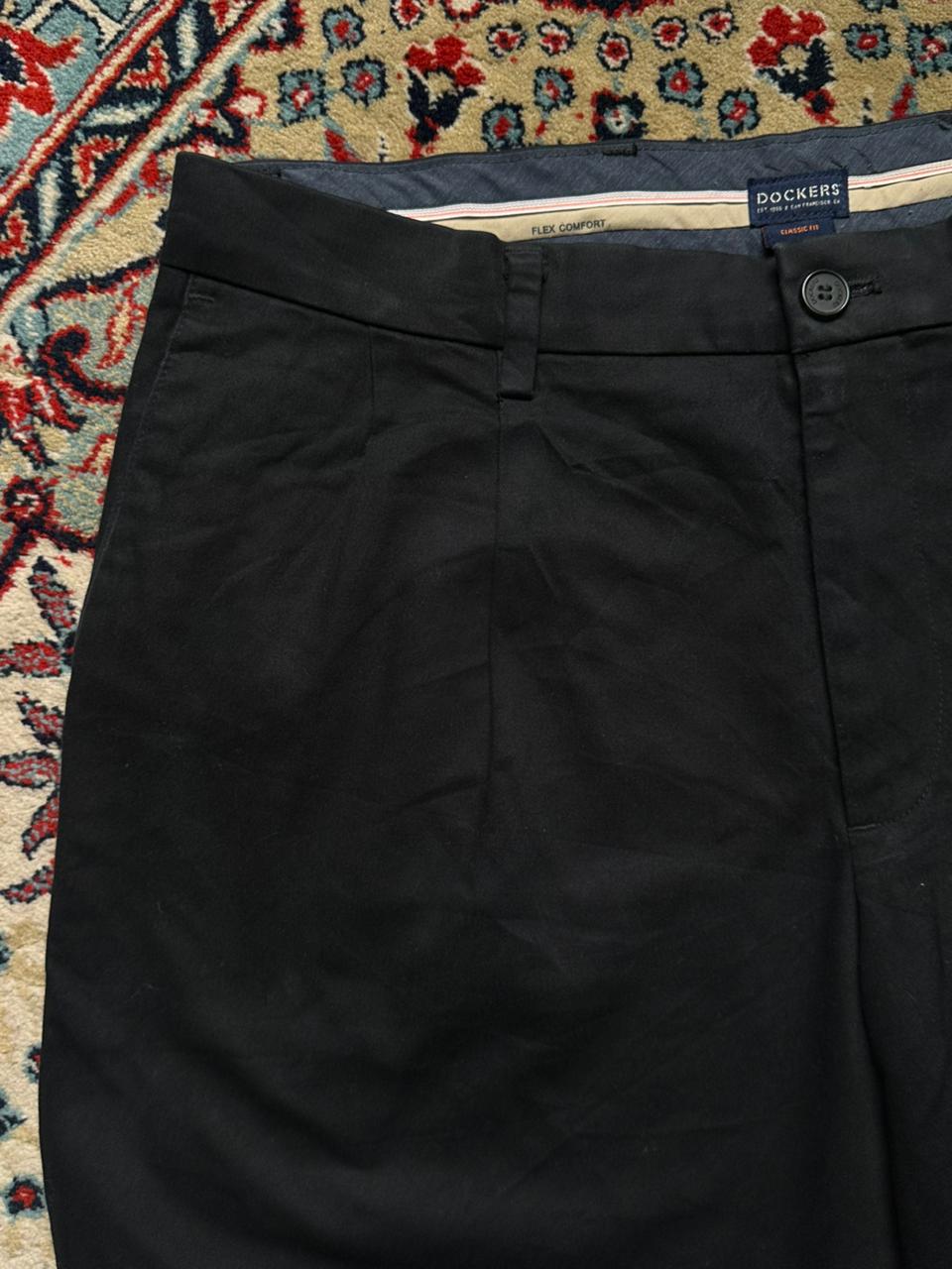 Dockers Flex Comfort Classic Fit Black Chino Pants - 34