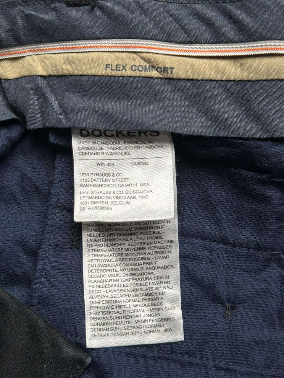Dockers Flex Comfort Classic Fit Black Chino Pants - 34