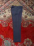 Jack & Jones Premium Navy Blue Linen Blend Slim Fit Trousers - 34