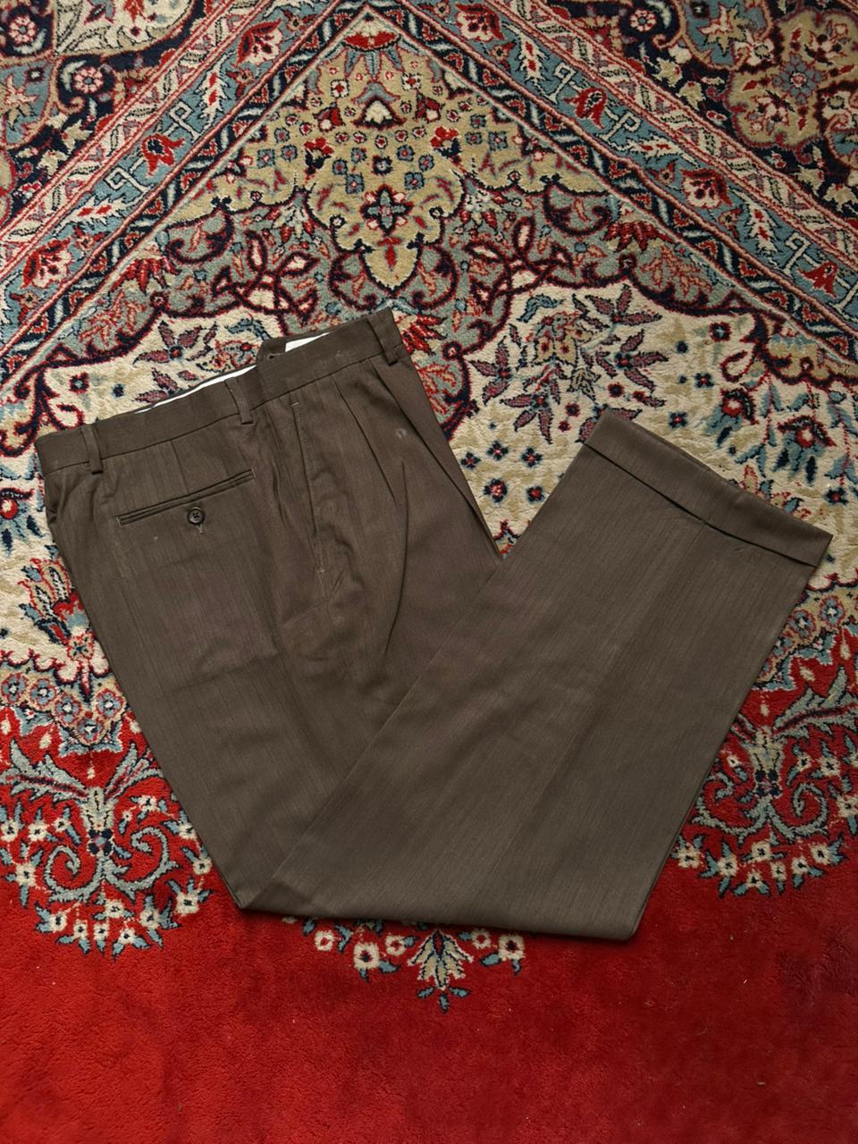 Ralph Lauren Brown Pleated Dress Pants - 30