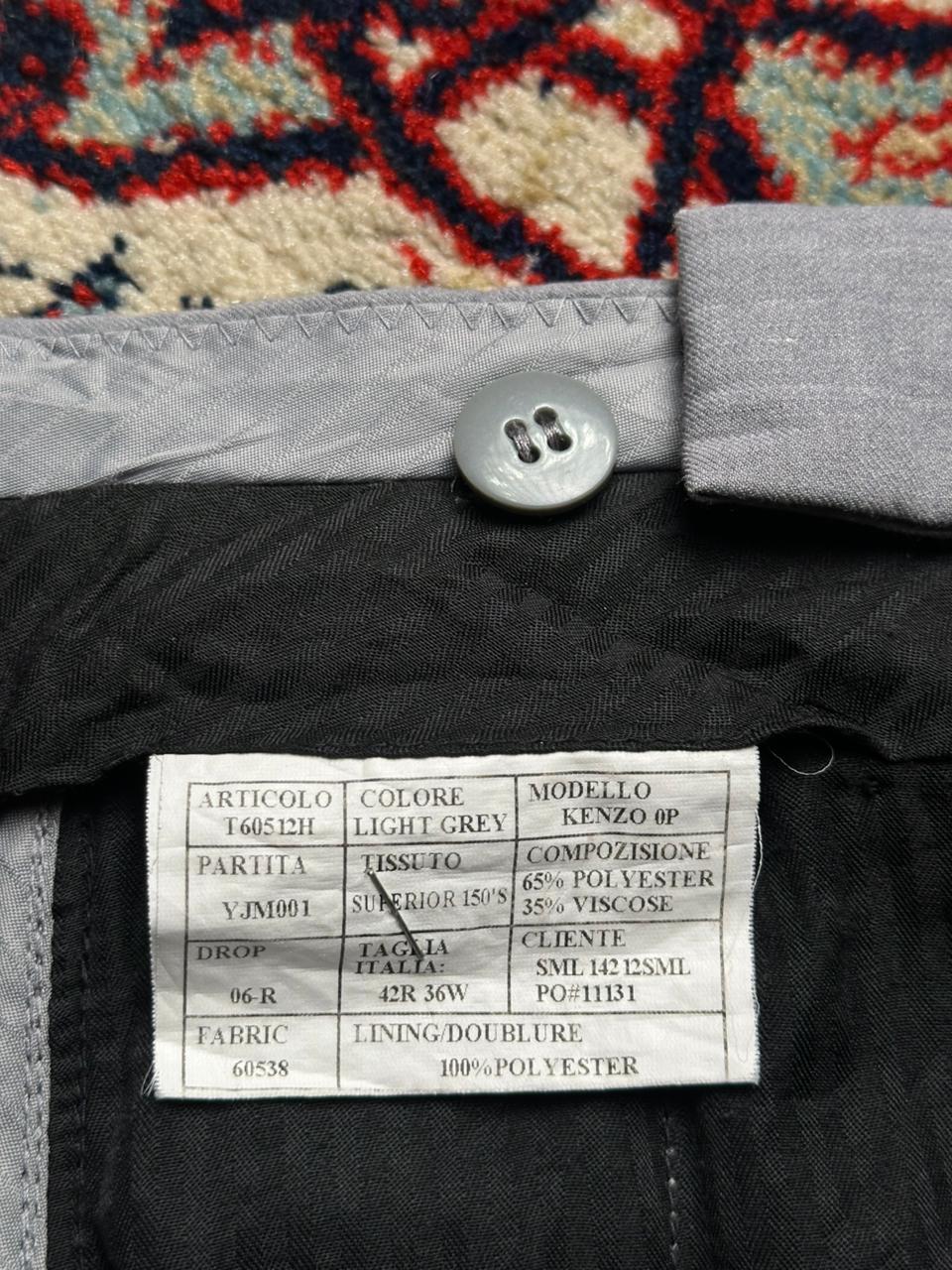 Lubiam Kenzo Italian Made Light Grey Dress Pants - 34