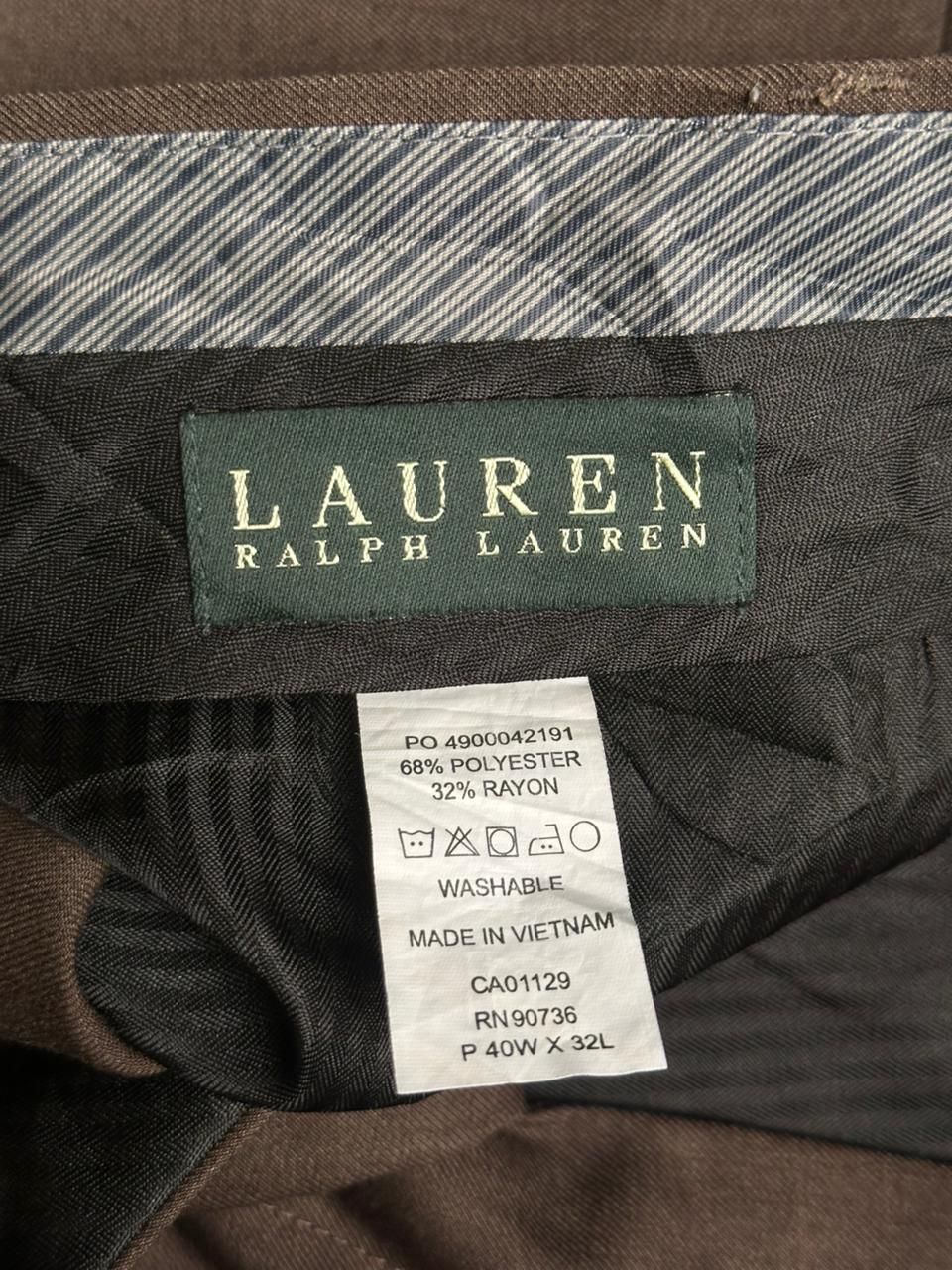 Lauren Ralph Lauren Brown Pleated Dress Pants - 40