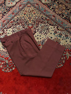 Vintage Burberry London Burgundy Pleated Dress Pants - 36