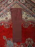 Vintage Burberry London Burgundy Pleated Dress Pants - 36