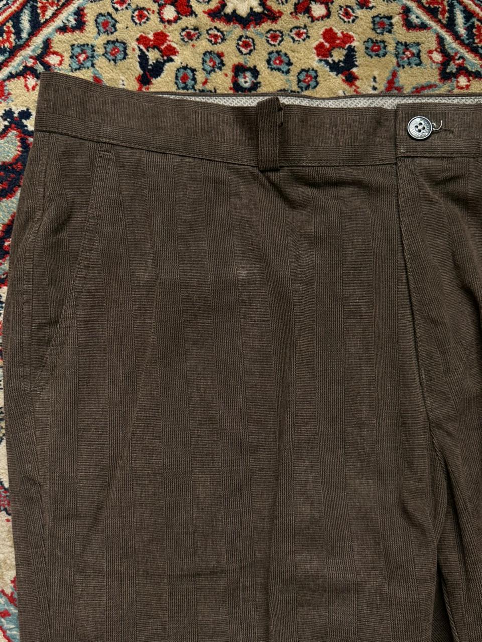 Marks & Spencer Autograph by Nigel Hall Brown Textured Corduroy Pants - 34