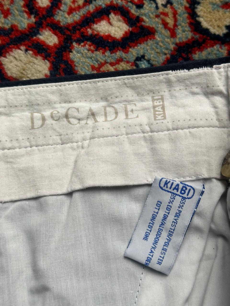 KIABI Decade Navy Blue Pleated Chino Pants - 30