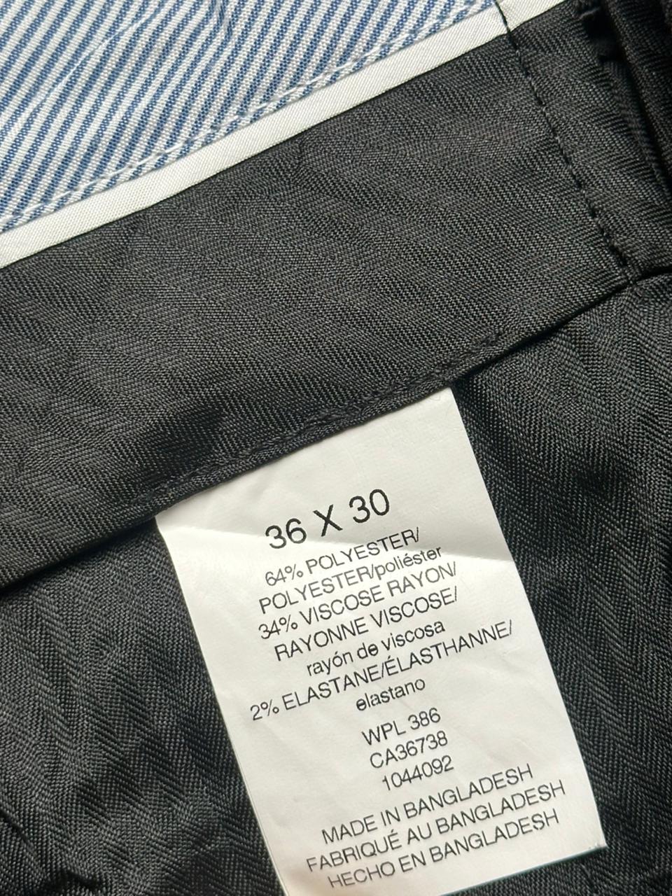 J.M. Haggar Classic Fit Black Stretch Dress Pants - 36