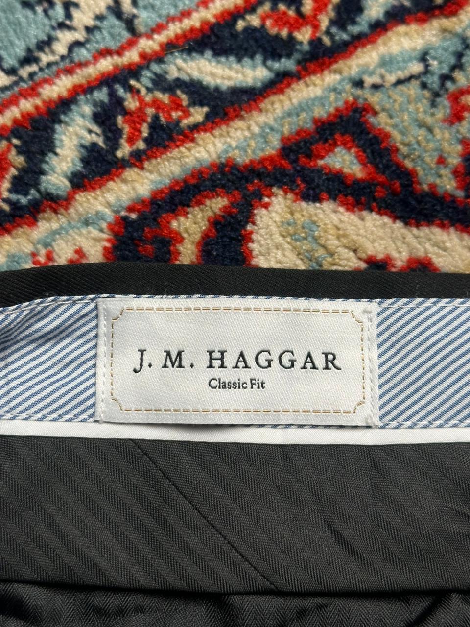 J.M. Haggar Classic Fit Black Stretch Dress Pants - 36