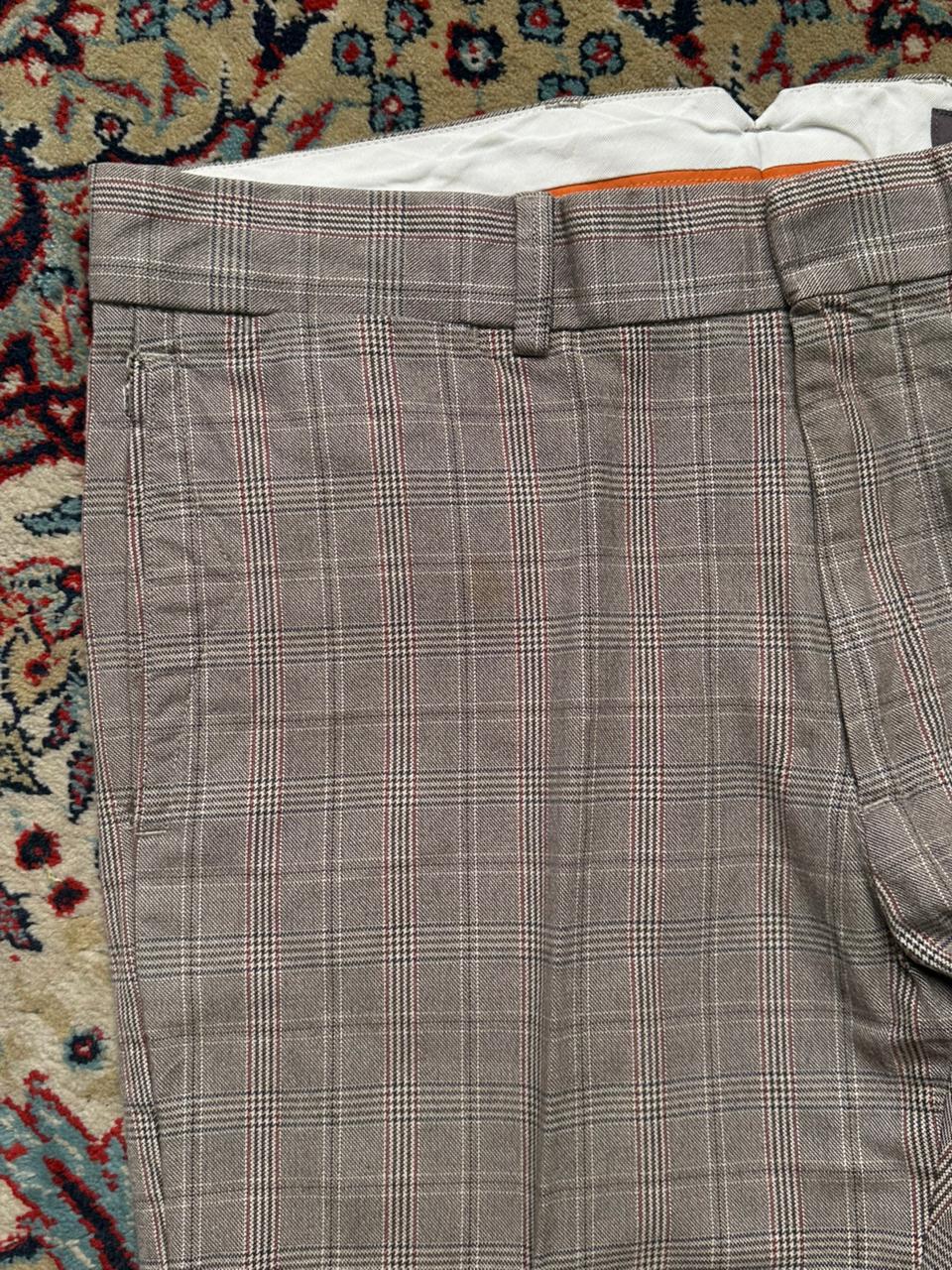 Dockers D1 STRAIGHT Fit Plaid Cotton Chino Pants - 36