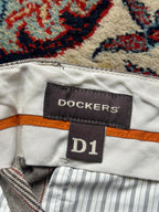 Dockers D1 STRAIGHT Fit Plaid Cotton Chino Pants - 36