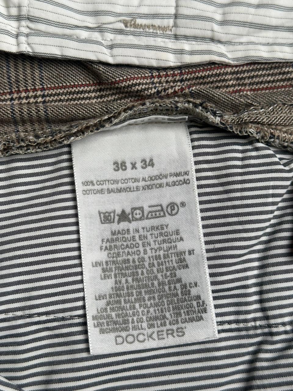 Dockers D1 STRAIGHT Fit Plaid Cotton Chino Pants - 36