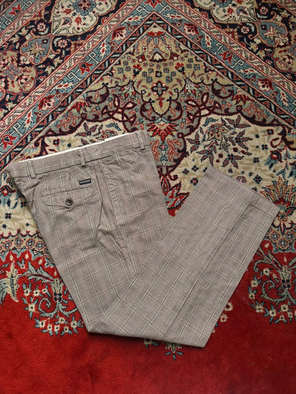Dockers D1 STRAIGHT Fit Plaid Cotton Chino Pants - 36