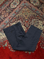 Infinitif Homme Navy Blue Pleated Classic Dress Pants - 34