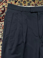 Infinitif Homme Navy Blue Pleated Classic Dress Pants - 34