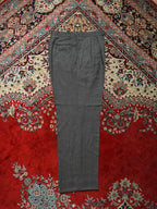 Vintage Grey Plaid Pleated Classic Formal Dress Pants - 32