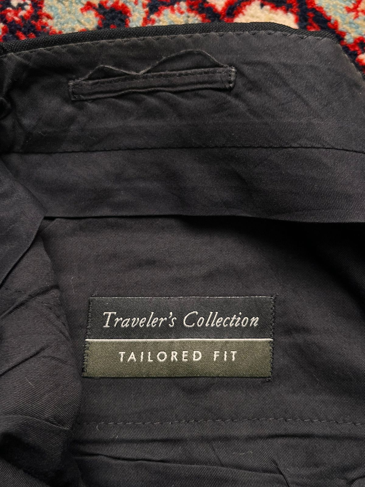 Traveler’s Collection Black Tailored Fit Formal Luxury LINEN/COTTON BLEND Dress PANTS - 34