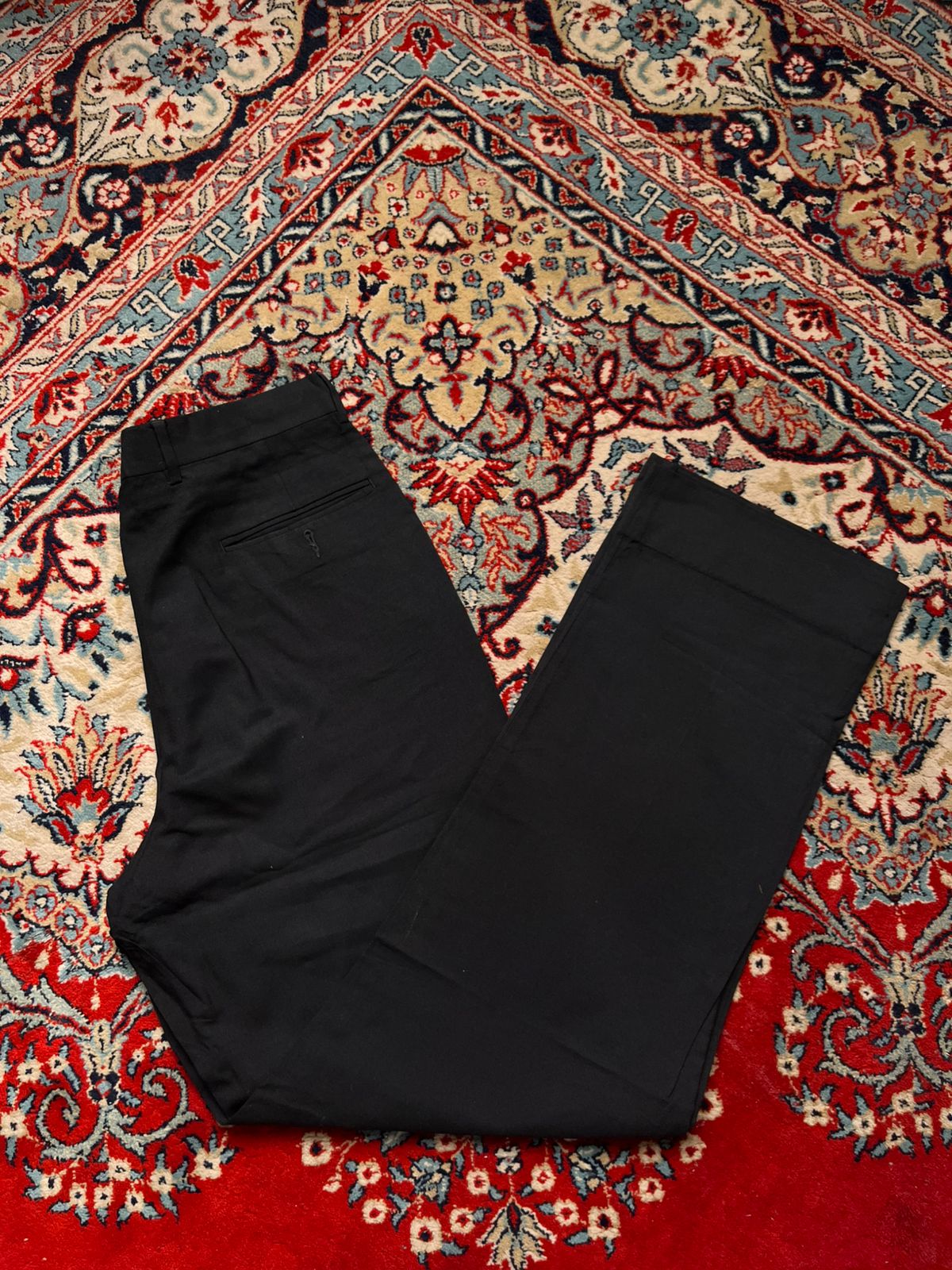 Traveler’s Collection Black Tailored Fit Formal Luxury LINEN/COTTON BLEND Dress PANTS - 34