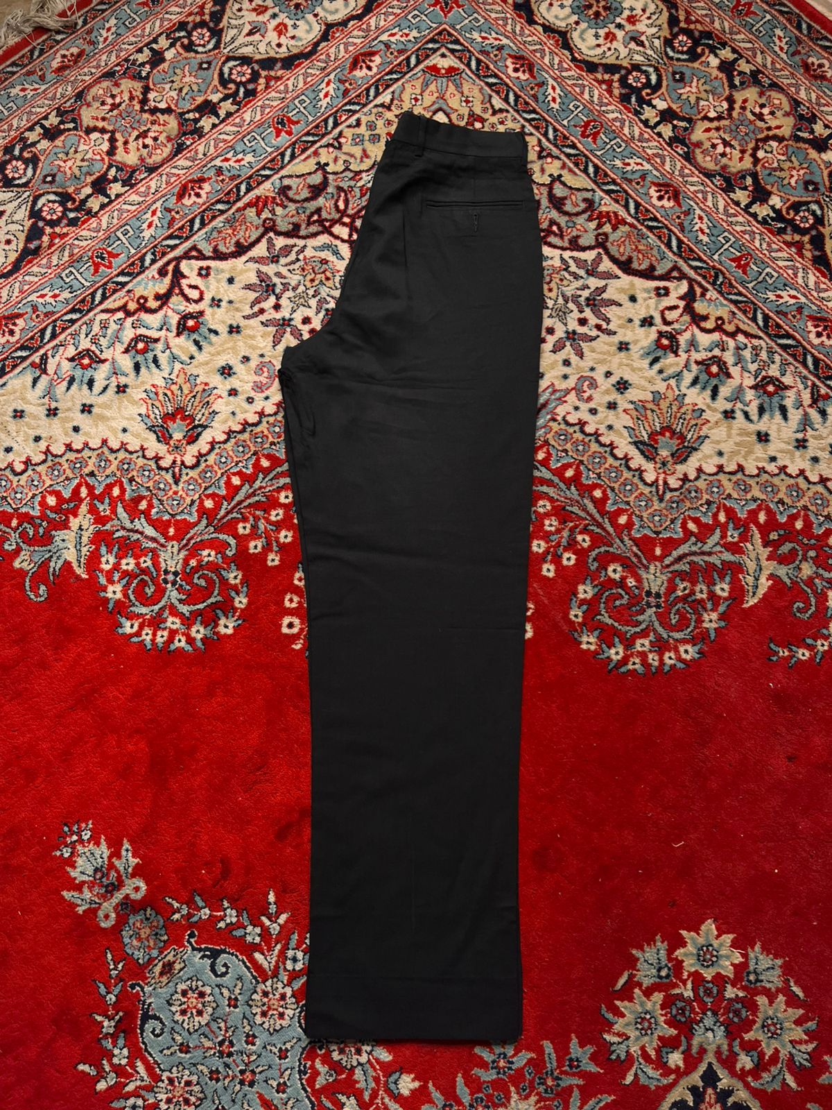 Traveler’s Collection Black Tailored Fit Formal Luxury LINEN/COTTON BLEND Dress PANTS - 34