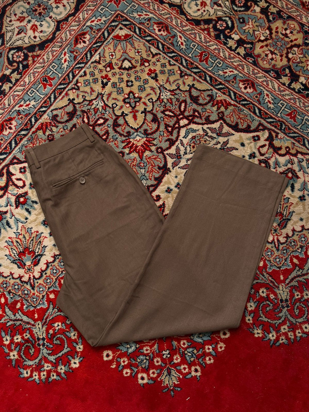 Van Heusen Brown Khaki STRAIGHT Fit Dress PANTS - 32