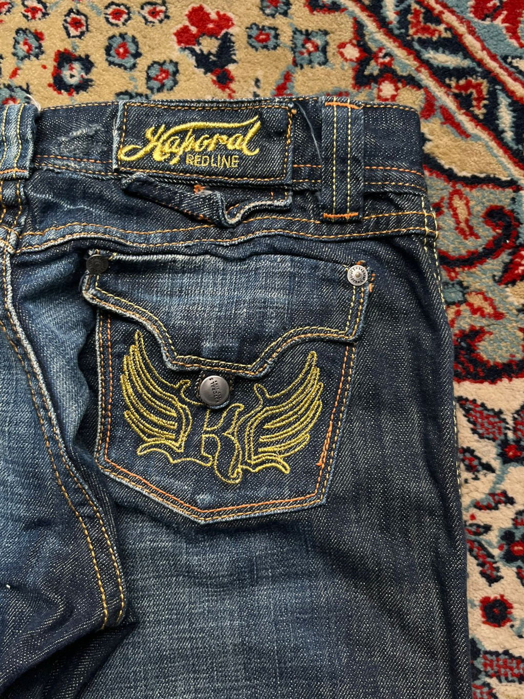 Kaporal Redline Dark WashED Distressed Studded JEANS - 28